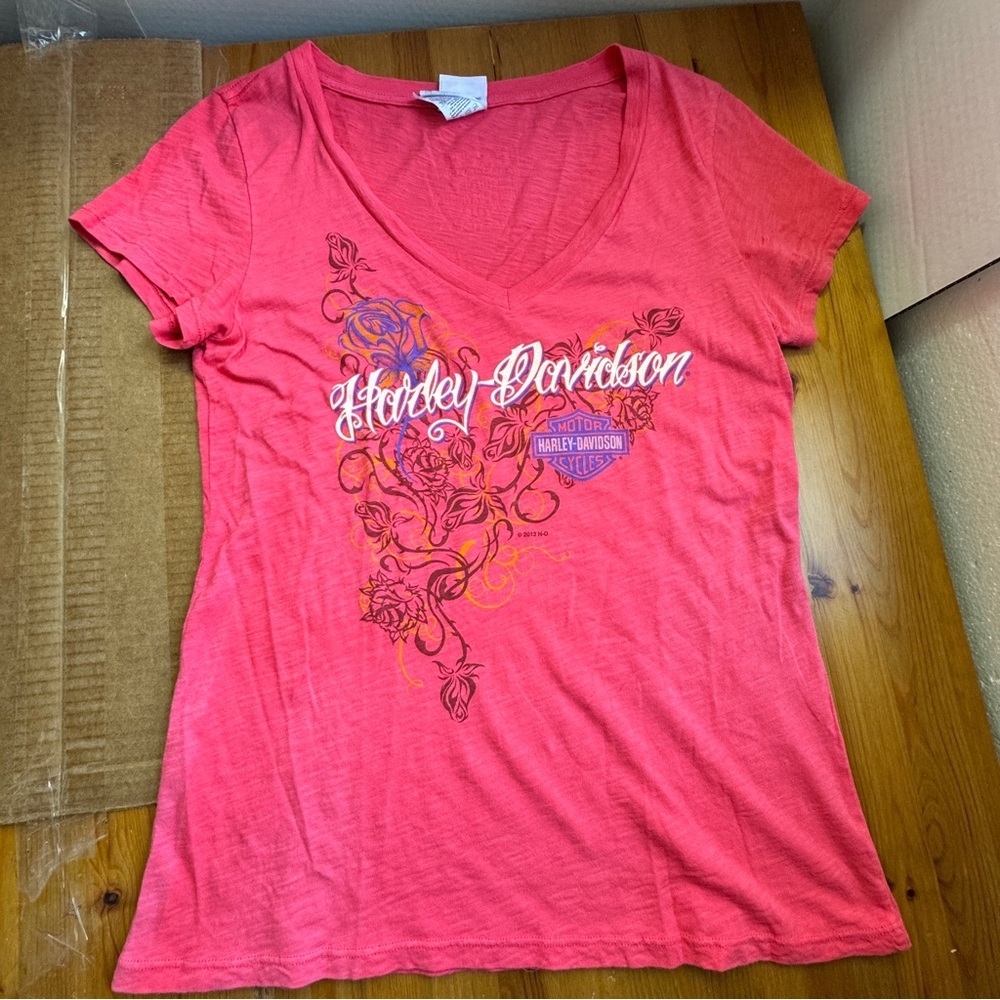 Harley Davidson pink short sleeve Tshirt tarentum Pennsylvania gatto XL